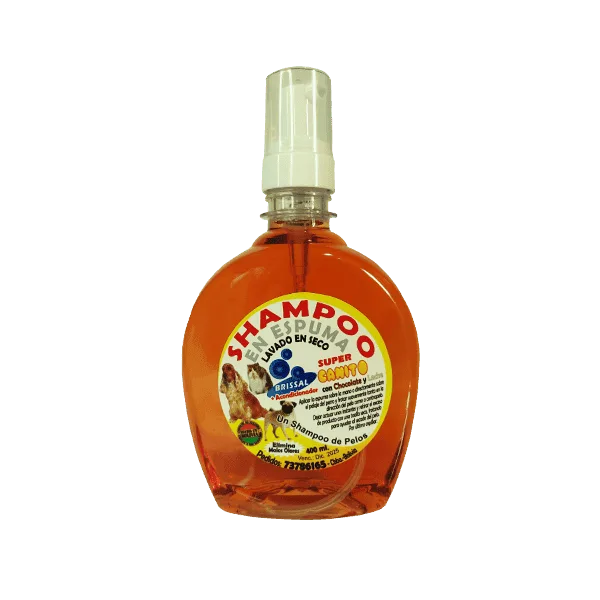 Shampoo en espuma - Lavado en seco "Chocolate y Leche" 400 ml.